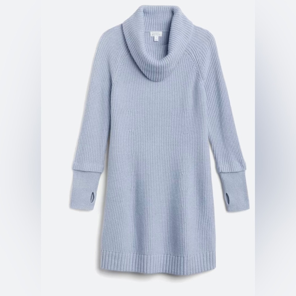 Cozy Yarn Cowl Neck Sweater Dress